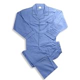 Private Label - Mens Big Long Sleeve Broadcloth Pajamas, Blue, Black