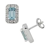 FOJO's Diamonds in Silver Genuine Blue Topaz Earrings (1/10 ct. tw.)