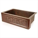 30 x 22 x 10 Tuscan Grape Copper Farmhouse Kitchen Sink Finish: Dark Smoke Copper