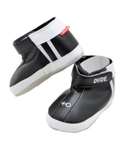 Silly Souls Dude Baby Shoes, Black, 6-12 Months