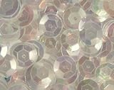 8mm CUP SEQUINS Crystal Iris. Loose sequins for embroidery, applique, arts, crafts and embellishment.