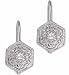 0.20 Ct.T.W. Round Brilliant Cut Diamonds in Platinum. Diamond Filigree Lever Back Earrings