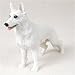 German Shepherd, White Original Dog Figurine (4in-5in)
