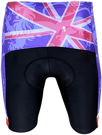 Paladin Fashion Breathable Union jack Men's Bicycle Bike Cycling Shorts Pants Unique Design With Mixed Colors (XL)