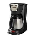 Black & Decker DE790B 8-Cup Thermal Carafe Coffeemaker, Black with stainless carafe
