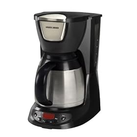 Black and Decker DE790B 8-Cup Thermal Carafe Coffeemaker, Black with stainless carafe by Black & Decker