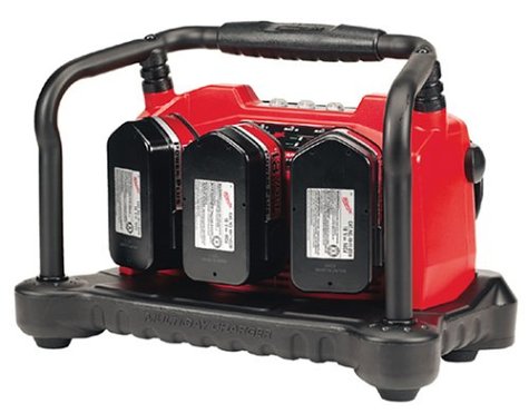Milwaukee 48-59-0260 Multi-Bay 12-Volt to 18-Volt Slide Style 3 Bay 45 Minute Battery Charger