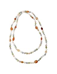 Sterling Silver Multicolor Fresh Water Cultured Pearl Necklace
