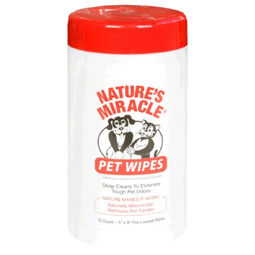 Nature's Miracle Pet Bath Wipes,   70-Count Containers