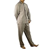 2 PC SUIT: Mens Polo Ralph Lauren gray lounge wear pajamas. Very high quality sleep top & pants set made with 100% cotton, logo embroidered on the chest and pants. Elastic waist with button fly and two side pockets. Great authentic sleep wear!