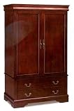 Louis Philippe Dark Cherry Television Armoire