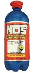 9 Pack - NOS High Performance Energy Drink - Fruit Punch - 22oz. Bottle