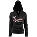 NCAA Georgia Bulldogs Ladies Black Rugby Distressed Deep V-neck Hoody Sweatshirt