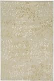 Handmade Tibetan Wool and Silk Leaves Pattern Rug