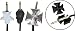 Rock Jimmies Snap-On Cable-End Cover, Chrome Alien Head*