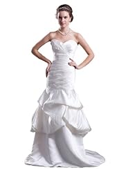 Mermaid Lace-Up Sweetheart Satin  Dress with a Court Train 