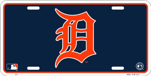 Detroit Tigers License Plate Classic Design Embossed