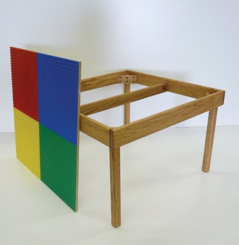 FLIP TOP LEGO & DUPLO COMBO - ONE TABLE FOR THE ENTIRE FAMILY SOLID OAK CONSTRUCTION BUILT TO LAST!