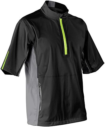 Sun Mountain 2016 Men's Tour Series Short-Sleeve Pullover (Black/Gray/Lime, XXX-Large)