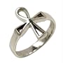 Cutout Ankh - Sterling Silver Ring Size 6