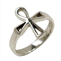 Cutout Ankh - Sterling Silver Ring