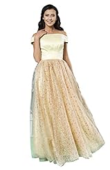 Sequined Lace Chiffon/Satin Cocktail Floor Length Floral Print Off the Shoulder Evening Dress/Prom Dress/Wedding Party Dress 