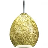 IMAGE OF Vibe Down Pendant with Lime Glass Shade Finish: Bronze
