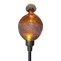 Allsop Firefly Solar Garden Art with Fuchsia Finial