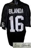 George Blanda signed Oakland Raiders Black TB Prostyle Jersey