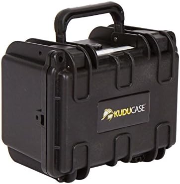 Protective Waterproof Hard Carry Gun Case with Customizable pre-cubed Pick n Pluck Foam by KuduCase, Black for Ruger - LCP, LC9, LC380, LCR, Smith and Wesson Bodyguard, Shield, Beretta - Nano, Pico, Tomcat, Glock - G42, G26, G27, G28, G36, Sig Saucer - P232, P290, P938, KeelTech - PF9, P-11, P-32, Taurus - 111g2, 709Fs and other compact pocket size pistols