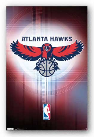 Atlanta Hawks Logo Sports Poster Print