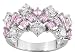 3.62CTW BELLA LUCE PINK AND WHITE DIAMOND SIMULANT STERLING SILVER RING