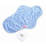 Sckoon Organic Cotton Cloth Menstrual Night / Postpartum Pad (with 2 Liner) Blue Flower