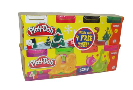 Childrens Toyshop  Toys : Play Doh Holiday 4 Pack Plus 4 Extra Free