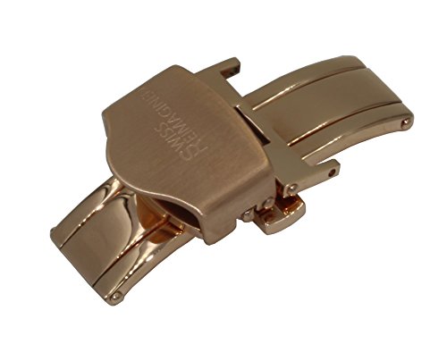 Stainless Steel Butterfly Deployment Clasp Buckle With Polished Push Button Release Mechanism
