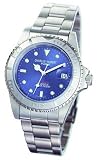 Charles Hubert Paris – Men’s Premium Automatic Traditional Watch w/Rotating Diver Bezel and Sunray Blue Dial