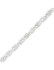 Sterling Silver Hollow Rope Chain - 20 Inch
