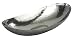 Elegance Hammered 13-1/2 by 7 by 3-Inch Stainless Steel Oval Fruit Bowl