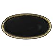 Handmade Black Lacquer and Gold Leaf Decorative Platter / Tray (Thailand)