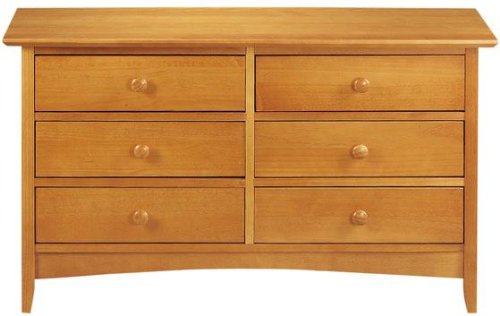 Hawthorne Six drawer Dresser 25"hx44"w Oak