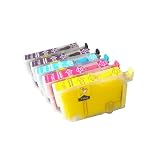 ND Brand Dinsink 5 Pack refillable ink cartridge for Epson 126 T126: prefilled with ND Brand pigmented sublimation ink for Epson: NX330, NX430. wORKFORCE 435, 520, 545 ,630, 633, 645, 635, 60...