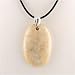 Fossil Coral Pendant 18" Rubber Cord Necklace 925 Sterling Silver Bail fp209