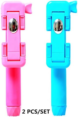 2 PCS Gift Box Package, One Is Blue , Another Is Pink , 2015 New Mini 2 Selfie Stick , Min Longth Only 13.4cm , Max Longth up to 75cm, Model Rk Mini 2, Popular and Portable Pen Style Gift , Support Bluetooth Connection, Support IOS or Android Smart Phone, Using Very Easy After Connect Blue-tooth (2 PCS Blue &amp; Pink)