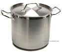 20 QT STAINLESS STEEL STOCK POT W/ LID (COMMERCIAL GRADE NSF)