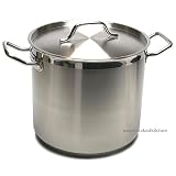 24 QT STAINLESS STEEL (COMMERCIAL GRADE NSF) STOCK POT W  LID by overstockedkitchen