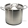 20 QT STAINLESS STEEL STOCK POT W/ LID (COMMERCIAL GRADE NSF)