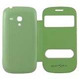S-View Grün LT Flip Cover für Samsung Galaxy S3 Mini i8190 Slim Hülle Etui Case Schutzhülle Schutzschale Handytasche Tasche Schale Green