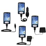 Road Warrior Kit for the Toshiba e805 includes a Car & Wall Charger AND USB cable AND Battery Extender - Gomadic Brand w/ TipExchange Technology