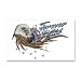 38.5 x24.5 Wall Vinyl Sticker Forever Wild Eagle Motorcycle and US Flag