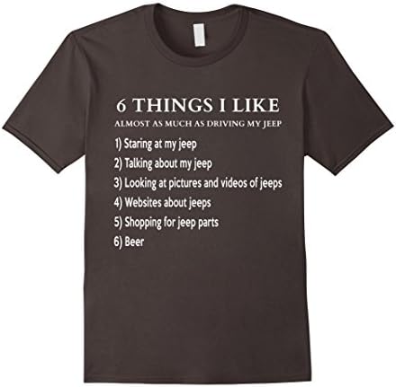 Men's 6 Things I Like - Jeep T-shirt XL Asphalt